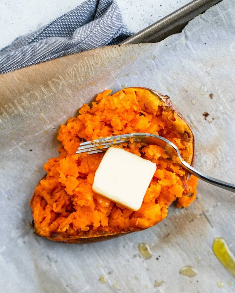 Quick Baked Sweet Potato