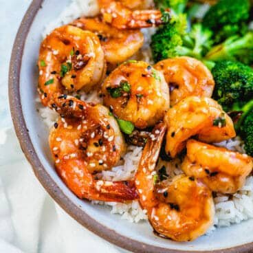 Honey garlic shrimp